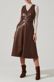 ASTR the Label Omaira Faux Leather Midi Dress at Nordstrom