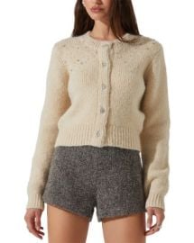 ASTR the Label Sigourney Crewneck Cardigan Sweater Bloomingdales at Bloomingdales