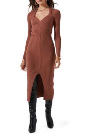 ASTR the Label Twist Front Long Sleeve Sweater Dress at Nordstrom