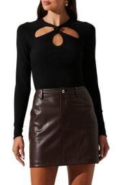 ASTR the Label Twist Neck Cutout Sweater at Nordstrom