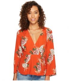 ASTR the Label Wrap Front Long Sleeve Top at Zappos com at Zappos