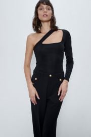 ASYMMETRIC KNIT BODYSUIT at Zara