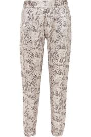 ATM Anthony Thomas Melillo - Snake-print silk-charmeuse track pants at Net A Porter