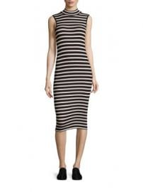 ATM Anthony Thomas Melillo - Striped Rib-Knit Dress at Saks Fifth Avenue