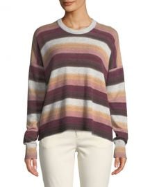 ATM Anthony Thomas Melillo Cashmere-Blend Striped Crewneck Sweater at Neiman Marcus