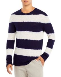 ATM Anthony Thomas Melillo Cotton Textured Tie Dyed Stripe Destroyed Long Sleeve Tee     Bloomingdales at Bloomingdales