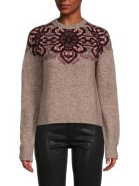 ATM Anthony Thomas Melillo Floral Wool Blend Crewneck Sweater at Saks Off 5th