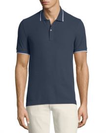 ATM Anthony Thomas Melillo Men  x27 s Tipping-Detail Polo Shirt at Neiman Marcus