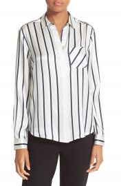 ATM Anthony Thomas Melillo Stripe Silk Shirt at Nordstrom