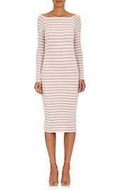 ATM Anthony Thomas Melillo Striped Rib-Knit Off-The-Shoulder Dress at Barneys