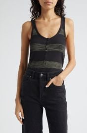 ATM Anthony Thomas Melillo Sunbleached Stripe Cotton Rib Tank at Nordstrom