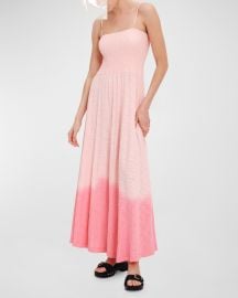 ATM Anthony Thomas Melillo Tonal Drop Slub Jersey Smocked Maxi Dress at Neiman Marcus