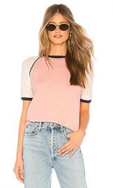 AUGUSTE Charlie Ringer Tee in Dusty Pink from Revolve com at Revolve