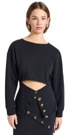 AW.AK.EMODE Jersey Sweatshirt Black M at Shopbop