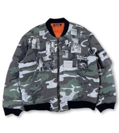 AW01 quotRiot Riot Riotquot MA-1 Camo Patched Bomber at Justin Reed