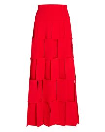 AWAKE Mode Rectangle Midi Skirt In Red reg at Intermix