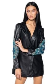 AXELLE EMBELLISHED PU BLAZER at Shop Akira