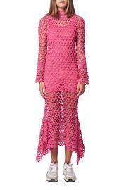 AYNI High Neck Long Sleeve Crochet Dress at Nordstrom