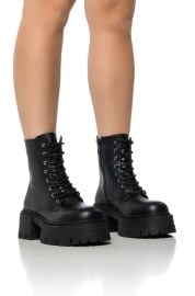 AZALEA WANG BABY CAKES BLACK COMBAT BOOTIE AKIRA at Akira