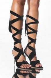 AZALEA WANG KEEP IT SIMPLE STILETTO SANDAL IN BLACK at Shop Akira