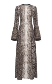 Aalia Snake-Printed Cashmere-Silk Maxi Dress By Gabriela Hearst at Moda Operandi