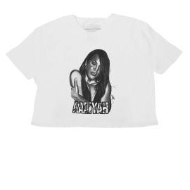 Aaliyah Sketch Crop T-Shirt  at Okayplayer Shop