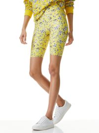 Aaron High Waist Biker Short In Free Swinging Sunbeam  Alice And Olivia at Alice + Olivia