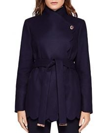 Aastar Scallop Edge Short Wrap Coat at Bloomingdales