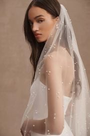 Ab Ellie Roesia Pearl Fingertip Veil at Anthropologie