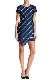 Abbey Stripe Asymmetrical Hem Shift Dress by Cynthia Steffe at Nordstrom Rack