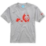 Abed's grey and red panda shirt at Amazon