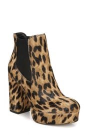 Abella Leopard-Print Calf Hair Chelsea Boots by Sam Edelman at Nordstrom