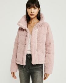 Abercrombie Fitch Mini Sherpa Puffer Jacket at Abercrombie & Fitch