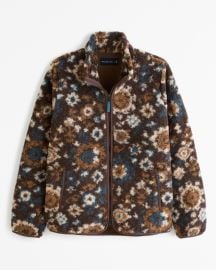 Abercrombie Fitch Pattern Sherpa Full Zip Jacket at Abercrombie & Fitch