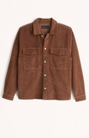 Abercrombie Fitch Relaxed Corduroy Shirt Jacket in Brown at Abercrombie & Fitch