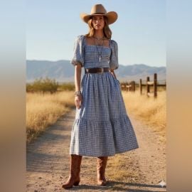 Abercrombie amp Fitch Dresses The Af Emerson Linenblend Puffsleeve Midi Dress Size Med Petite Size Mp Poshmark at Poshmark