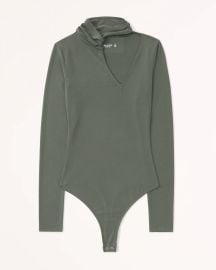 Abercrombie and Fitch Long Sleeve Mesh Cutout Bodysuit at Abercrombie and Fitch