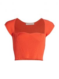 Abia Compact Rib Cropped T-Shirt by Jonathan Simkhai at Saks Fifth Avenue