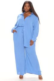 About That Pant Set 30 - Blue   Matching Sets at Fashion Nova