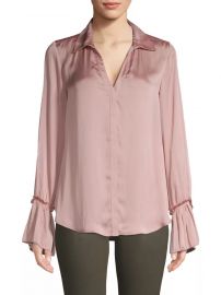 Abriana Ruffle Cuff Satin Shirt by Paige Jeans at Saks Fifth Avenue