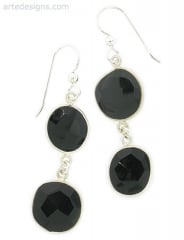 Abstract Black Spinel Earrings at Arte Designs