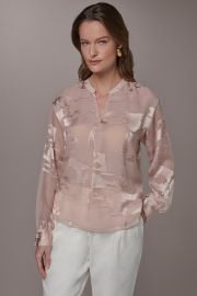Abstract Burnout Blouse Pullover Donna Karan at Donna Karan