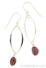 Abstract Garnet Earrings at Arte Designs