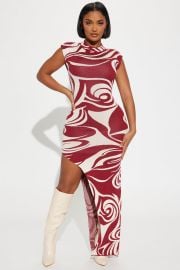 Abstract Moment Maxi Dress - Redcombo Fashion Nova Dresses Fashion Nova at Fashion Nova