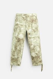 Abstract Print Carpenter Pants at Zara