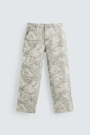 Abstract Print Carpenter Pants at Zara