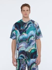 Abstract Print Relaxed Fit T-Shirt Scotch amp Soda at Scotch & Soda