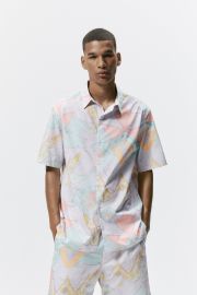 Abstract Print Shirt at Zara