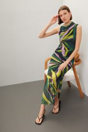 Abstract Printed Mesh Midi Dress by Donna Morgan Rent the Runway at Rent the Runway