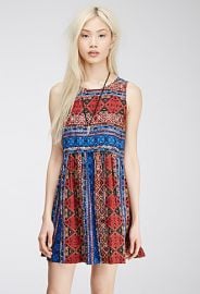 Abstract Tile Print Dress at Forever 21